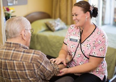 Nurse with patient